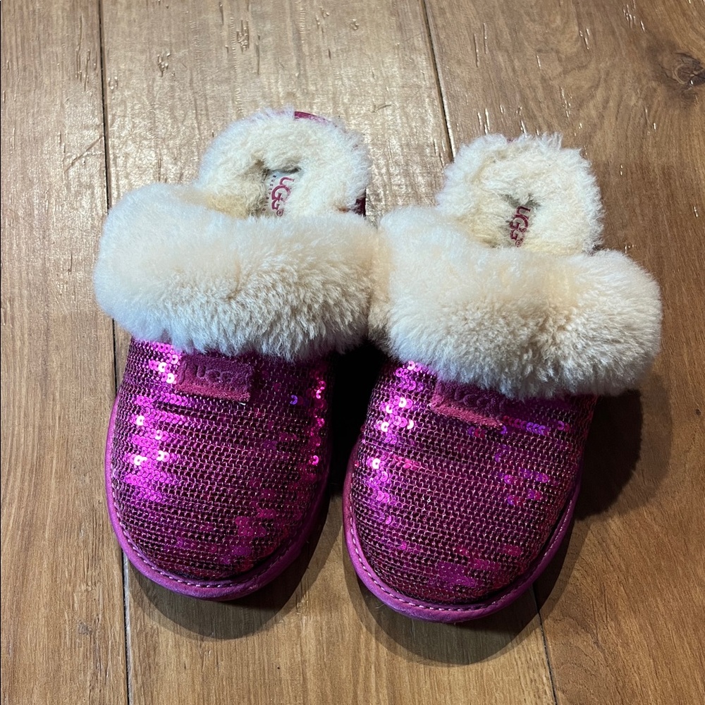 UGGS Pink Sequin slippers SPARKLY
